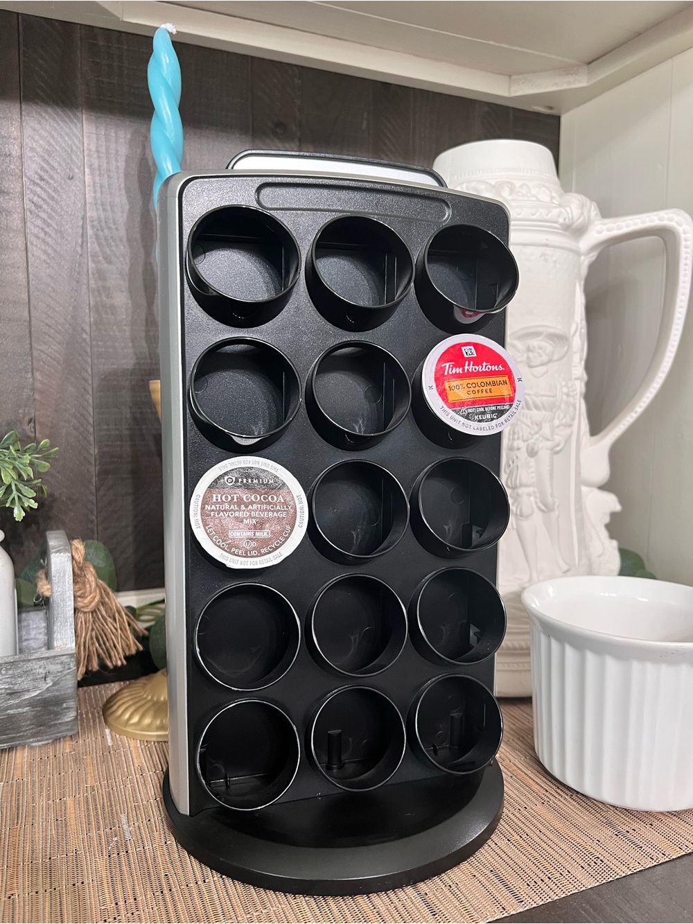 Keurig Black and Silver Rotating K-Cup Pod Holder